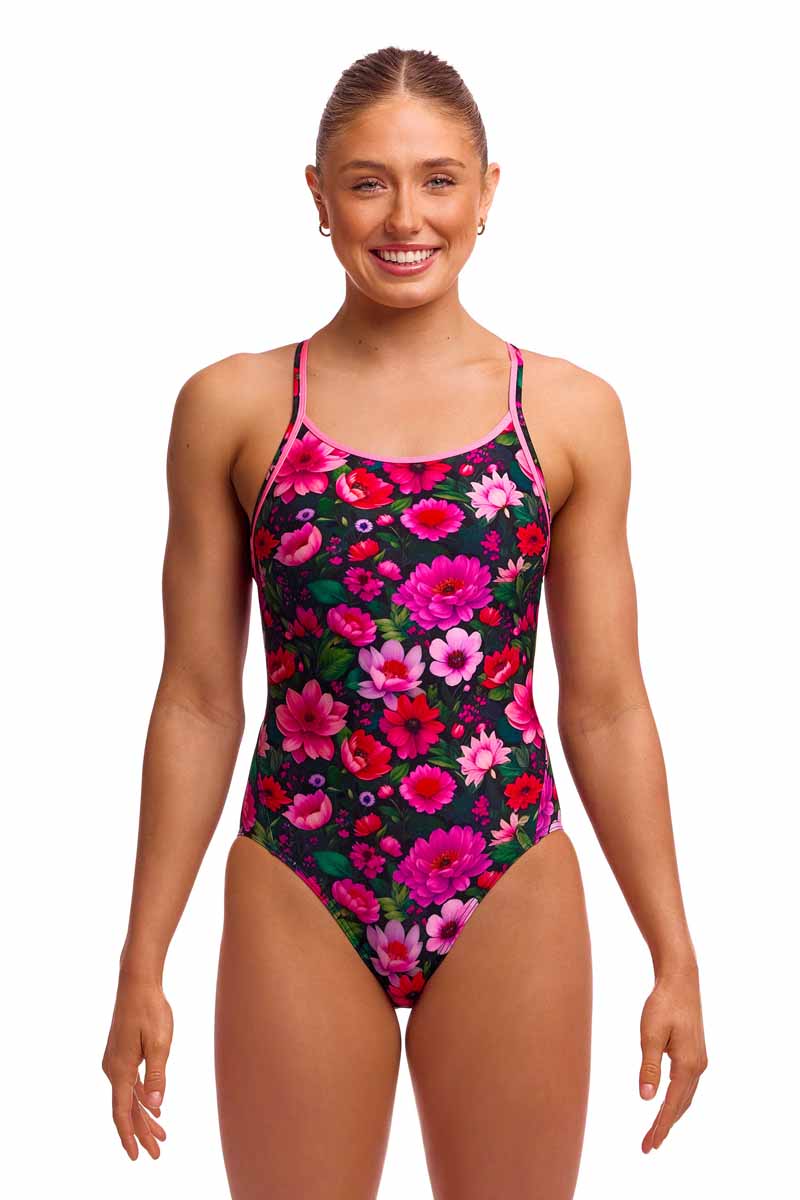 Funkita Ladies Garden Glow Diamond Back One Piece Swimsuit - Multi