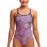 Funkita Ladies Love Lacy Diamond Back One Piece Swimsuit - Multi