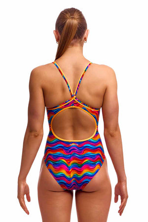Funkita Ladies Plastic Fantastic Diamond Back One Piece Swimsuit - Multi
