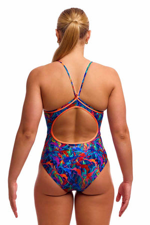 Funkita Ladies Weedy One Diamond Back One Piece Swimsuit - Multi