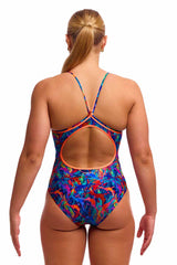 Funkita Ladies Weedy One Diamond Back One Piece Swimsuit - Multi