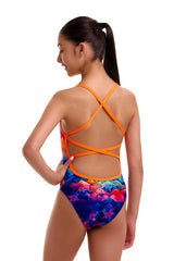 Funkita Girls Lost Mountain Strapped In One Piece Swimsuit - Multi