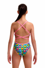 Funkita Girls Punchy Bunch Strapped In One Piece Swimsuit - Multi