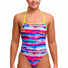 Funkita Ladies Colour Cutaway Strapped In One Piece Swimsuit - Multi