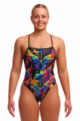 Funkita Ladies Killer Cupid Strapped In One Piece Swimsuit - Multi