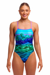 Funkita Ladies Mintie Montie Strapped In One Piece Swimsuit - Multi