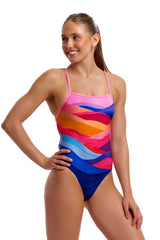 Funkita Womens Misty Mournes Strapped In One Piece Swimsuit - Multi