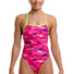 Funkita Womens Special Pops Strapped In One Piece Swimsuit - Pink/Multi