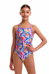 Funkita Girls Dreamy Weedy Tie Me Tight One Piece Swimsuit - Multi