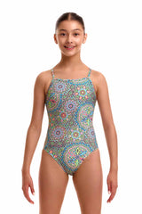 Funkita Girls Pretti Penny Tie Me Tight One Piece Swimsuit - Multi