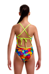 Funkita Girls Try the Lot Tie Me Tight One Piece Swimsuit - Multi