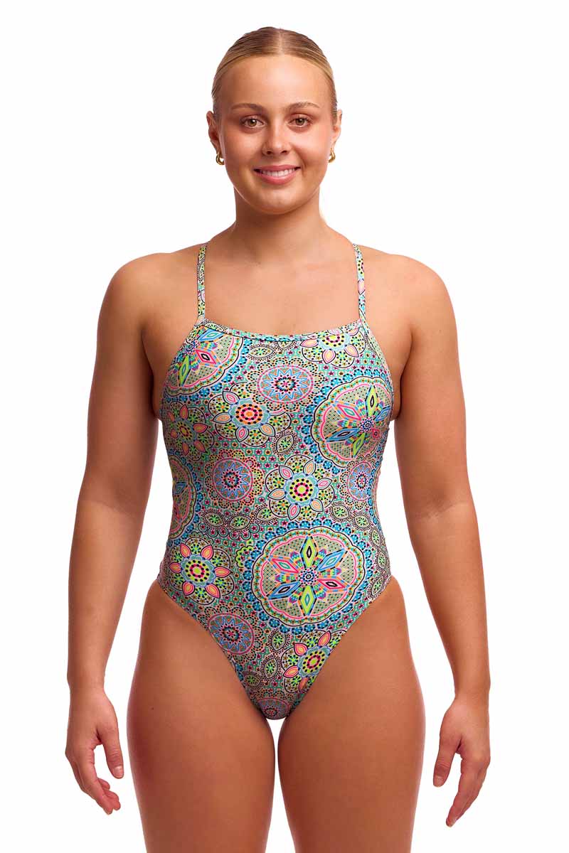 Funkita Ladies Pretti Penny Tie Me Tight One Piece Swimsuit - Multi