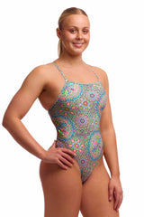 Funkita Ladies Pretti Penny Tie Me Tight One Piece Swimsuit - Multi