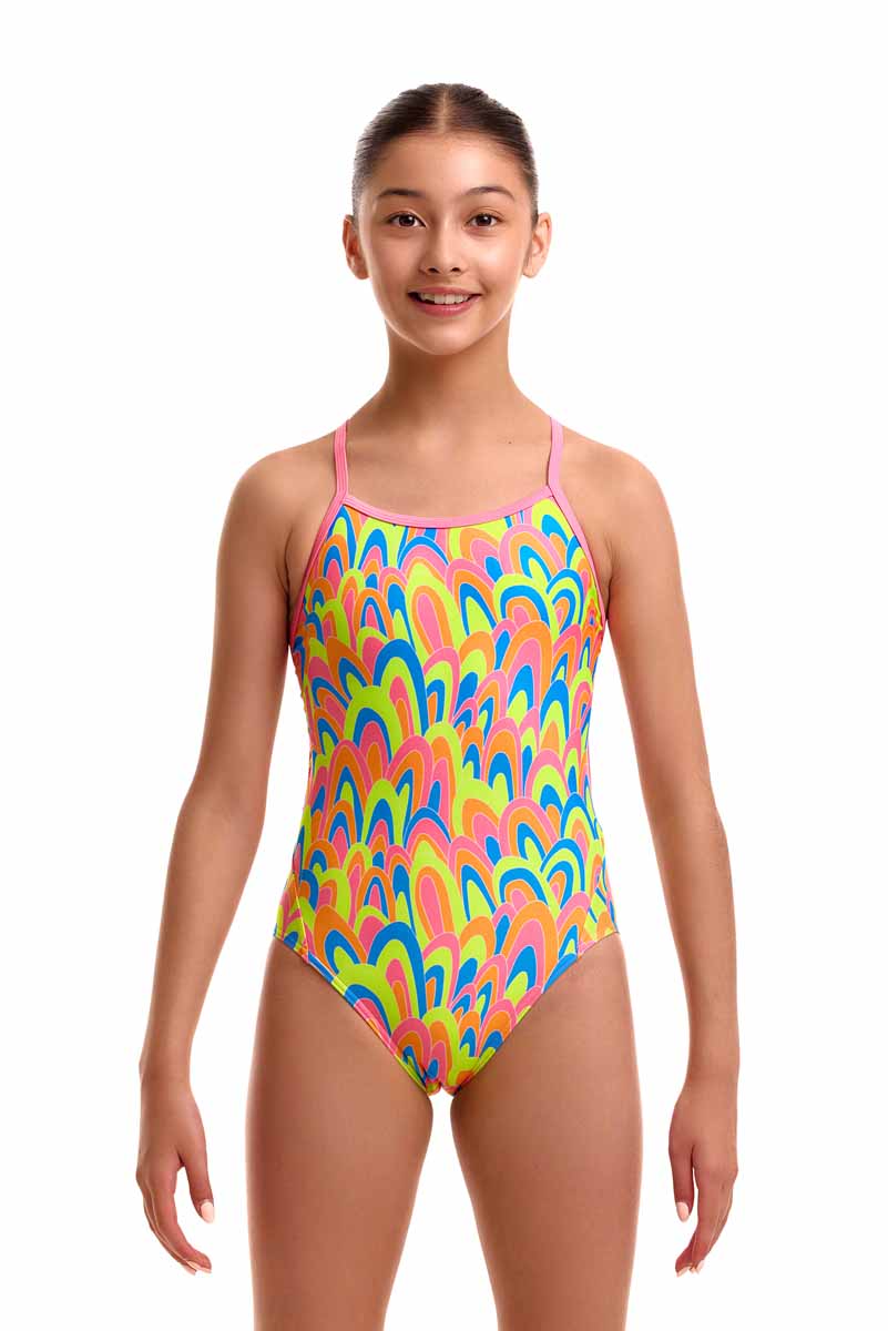 Funkita Girls Hillary Puff Twisted One Piece Swimsuit - Multi
