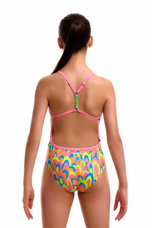 Funkita Girls Hillary Puff Twisted One Piece Swimsuit - Multi