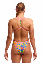 Funkita Ladies Hillary Puff Twisted One Piece Swimsuit - Multi