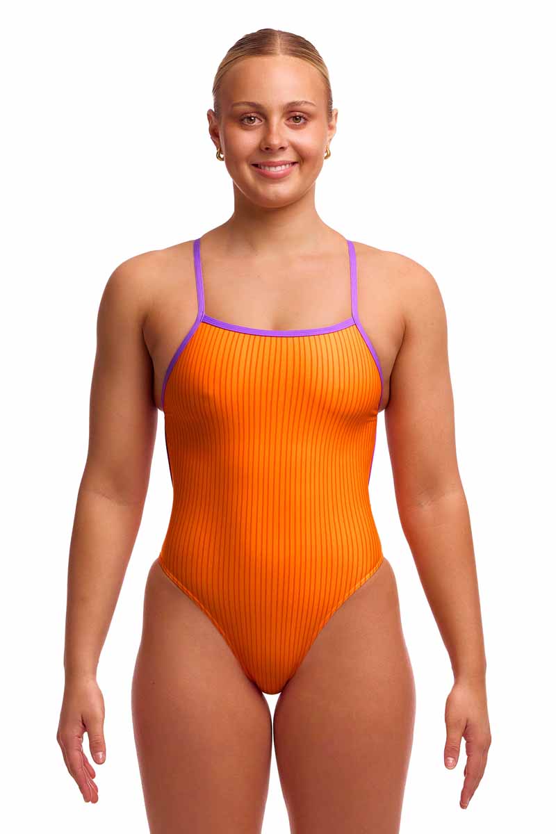 Funkita Ladies Apricot Delight Single Strength One Piece Swimsuit - Orange