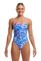 Funkita Womens Crystal Mess Single Strength One Piece Swimsuit - Multi