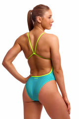 Funkita Ladies Grapetize Single Strength One Piece Swimsuit - Purple/Pink