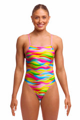 Funkita Ladies Maybe Wavy Single Strength One Piece Swimsuit - Multi