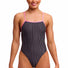 Funkita Ladies Pin Stripe Single Strength One Piece Swimsuit - Black/White