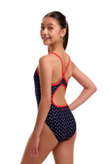 Funkita Girls Very Cross Diamond Secure One Piece Swimsuit - Multi