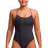 Funkita Ladies Pin Stripe Diamond Back Secure One Piece Swimsuit - Black/White