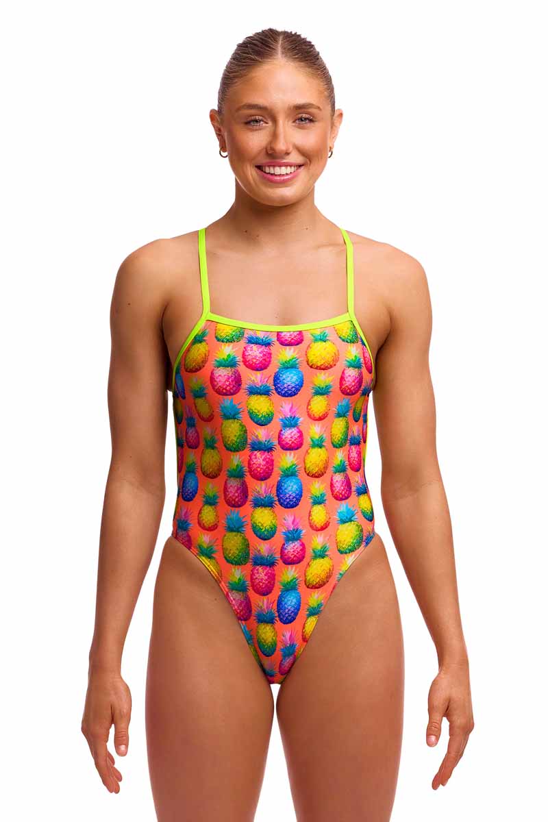Funkita Ladies Pinky Piney High Leg One Piece Swimsuit - Multi