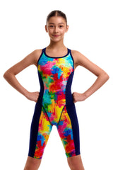 Funkita Girls Falling Colours Fast Training One Piece Kneesuit - Multi