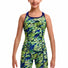 Funkita Girls Scaled Back Fast Training One Piece - Green/Blue