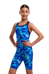 Funkita Girls Try Blue Fast Training One Piece Kneesuit - Blue