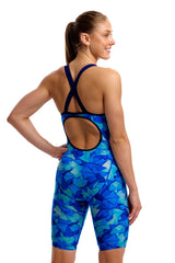 Funkita Womens Try Blue Fast Training One Piece Kneesuit - Blue