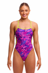 Funkita Ladies Sweet Scaley Cut Away One Piece - Pink/Purple