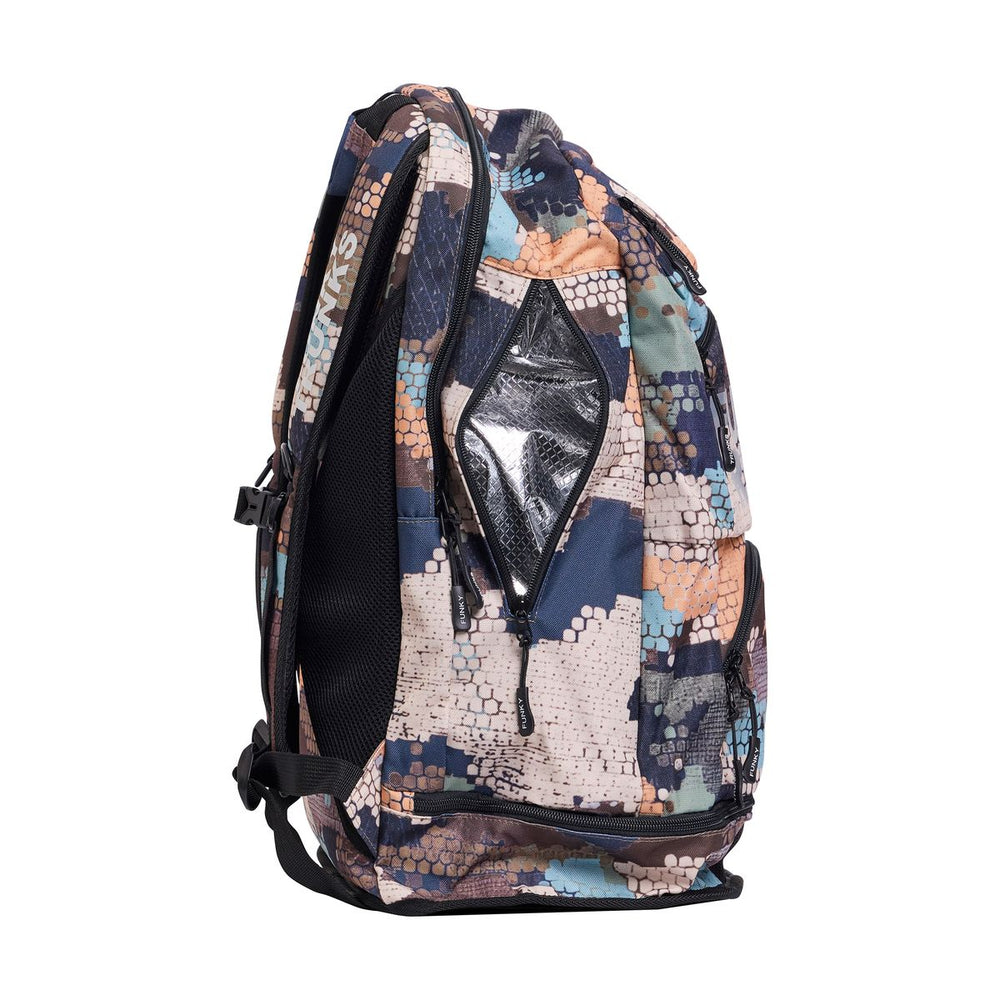 Way Funky Bilko Baby Elite Squad multi-colored backpack with adjustable straps and fun graphic design.