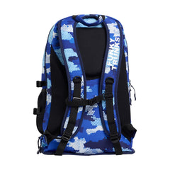 Way Funky Clean Marine Elite Squad backpack in blue and multi-color with adjustable straps and multiple compartments.