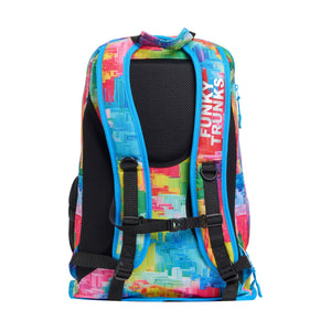 Way Funky Falling Colours Elite Squad backpack in multicolor with adjustable straps and a spacious main compartment.