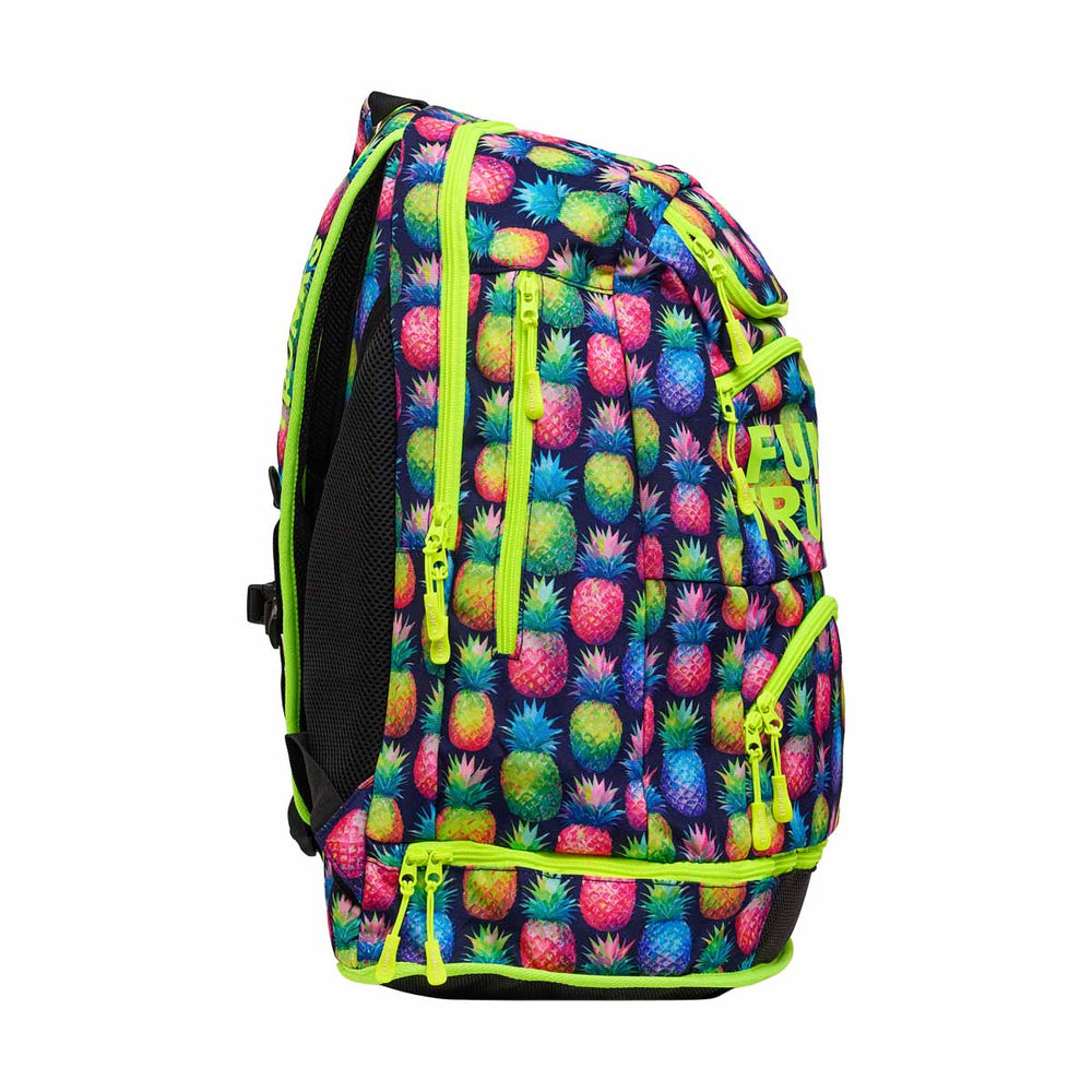 Way Funky Pine Gap Elite Squad backpack in multi-color with multiple compartments and adjustable straps, designed for everyday use.
