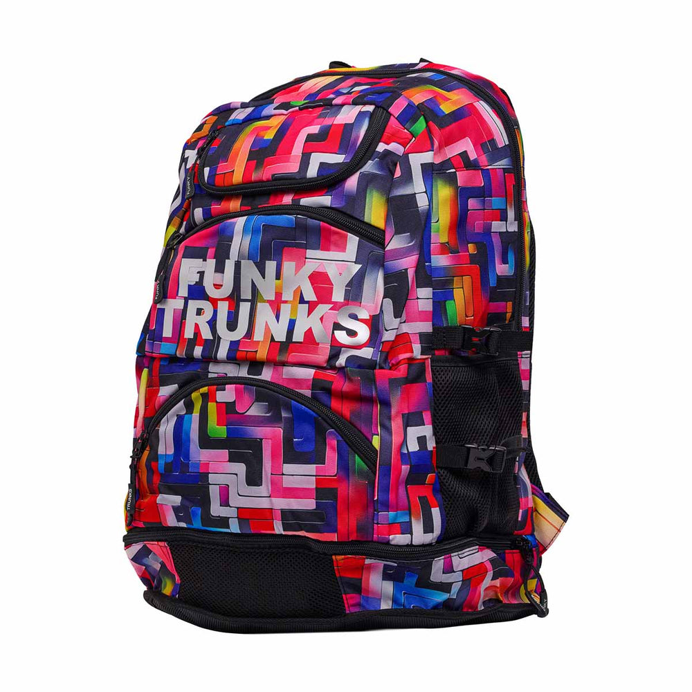 Way Funky Putty Rules Elite Squad backpack in multi-color, featuring adjustable straps and multiple compartments.