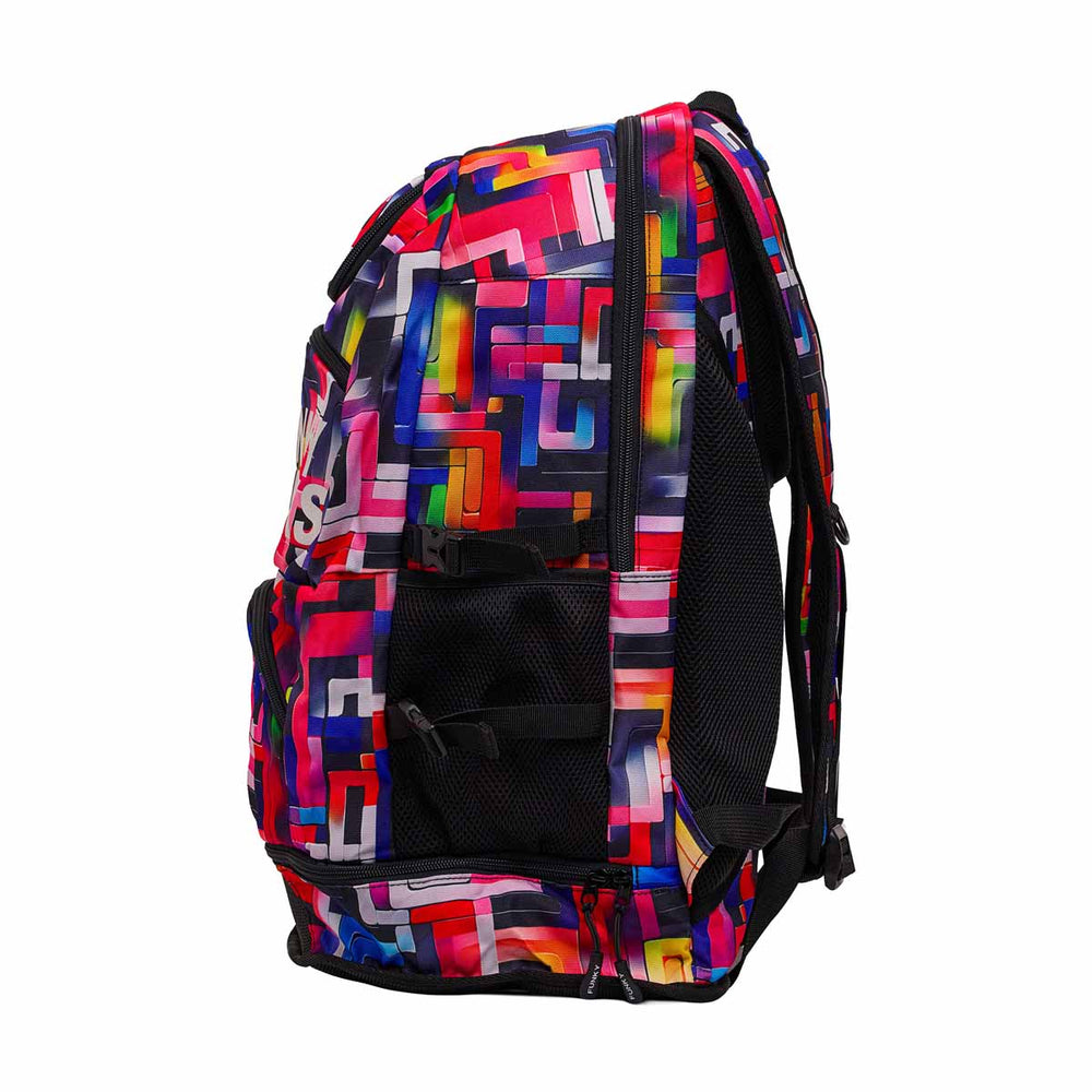 Way Funky Putty Rules Elite Squad backpack in multi-color with adjustable straps and front zipper pocket.