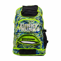 Way Funky Scaled Back Elite Squad backpack in multi-color design with adjustable straps and multiple compartments.