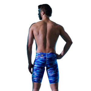 Blue Funky Trunks Apex Oblivion Pace Racer jammer swimwear for men, featuring a sleek design and athletic fit.