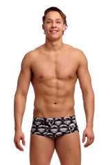Funky Trunks Mens Arti Mess Classic Trunk - Black/White