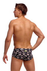 Funky Trunks Mens Arti Mess Classic Trunk - Black/White