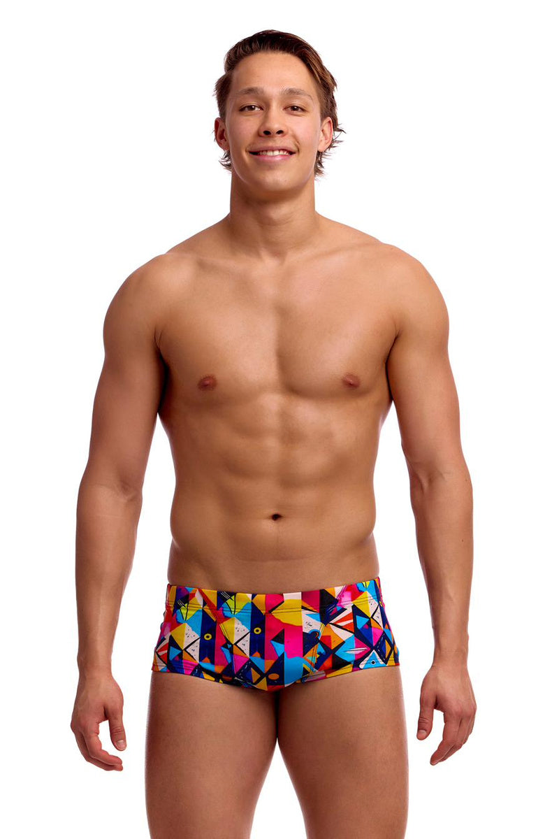 Funky Trunks Mens Broken Blox Classic Trunk - Multi