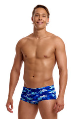 Funky Trunks Mens Clean Marine Classic Trunk - Blue/Multi