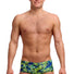 Funky Trunks Mens Scaled Back Classic Trunk - Green/Blue