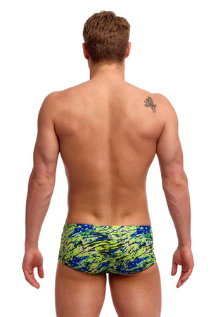 Funky Trunks Mens Scaled Back Classic Trunk - Green/Blue