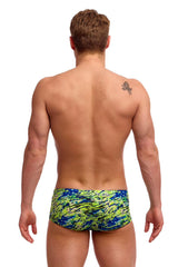 Funky Trunks Mens Scaled Back Classic Trunk - Green/Blue