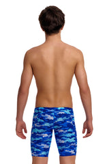 Funky Trunks Boys Clean Marine Training Jammer - Blue/Multi