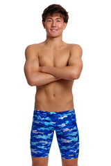 Funky Trunks Boys Clean Marine Training Jammer - Blue/Multi